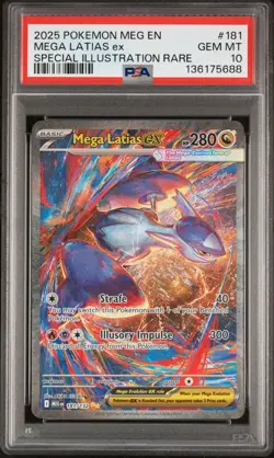 2025 Pokemon Mega Evolutions Mega Latias Ex 181 PSA 10 - Image 1
