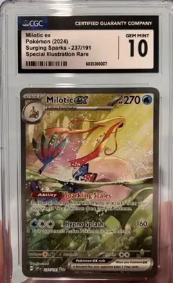 Pokemon CGC 10 Milotic Ex Surging Sparks 237/198 Special Illustration Rare - Image 1