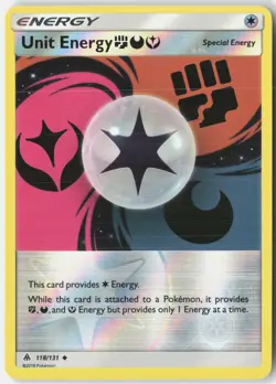 Unit Energy FightingDarknessFairy 118/131 Forbidden Light Reverse Holo NM - Image 1