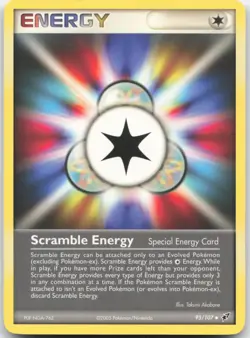 Scramble Energy 95/107 Uncommon Deoxys Pokemon Damaged - Image 1
