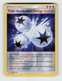 Triple Acceleration Energy 190/214 - Pokemon - Unbroken Bonds Reverse Holo - NM - Image 1