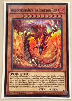 YuGiOh! Inferno of the Sacred Beasts - Uria, Lord of Searing Flames CORI-EN005 1 - Image 1