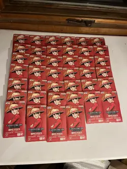 LOT 40x One Piece OP-13 Carrying On His Will English Sleeved Booster Pack Sealed - Image 1