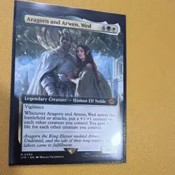 Wizards of the Coast MTG Aragorn and Arwen, Wed 0394 Ext Art Rare EN - Image 3