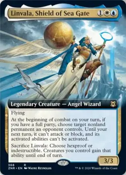 Linvala, Shield of Sea Gate (Extended Art) - Light Play MTG Zendikar Rising - Image 1