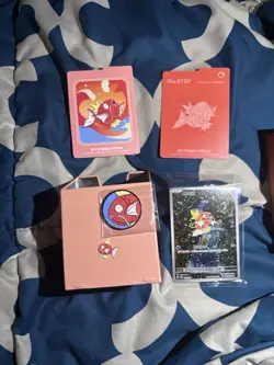 Pokemon Chinese Magikarp Metal Deck Box. W/ Sealed Promo, Magnet and Dividers - Image 2