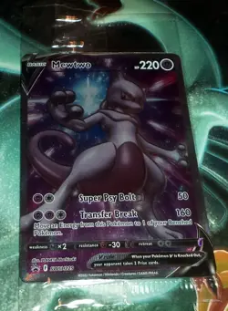 Pokemon Mewtwo V SWSH229 Holo Promo Sword & Shield Promo Pokemon Go (SEALED) - Image 1
