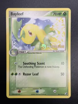 2005 BAYLEEF Prerelease Pokemon Card #35 35/115 Unseen Forces Promo NM (C) - Image 3
