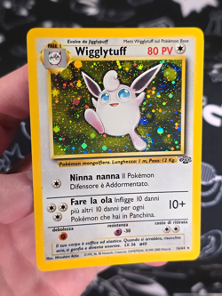 [French] Pokemon TCG Wigglytuff Jungle 16/64 Holo Base Set Unlimited Rare LP/MP - Image 2