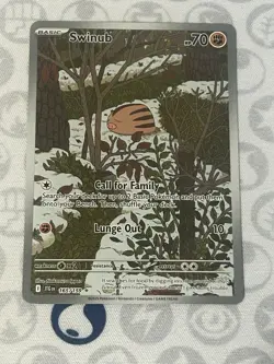 Pokemon TCG Swinub 165/159 Journey Together Illustration Rare NM - Image 1