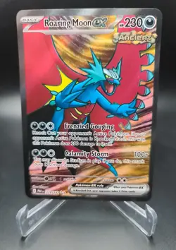 Pokemon TCG Paradox Rift Roaring Moon ex 229/182 Full Art Ultra Rare NM - Image 1