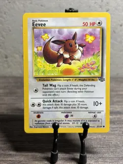 Eevee 51/64 Jungle Regular Common-Pokemon TCG-WOTC-Fast Shipping-NM!! - Image 1