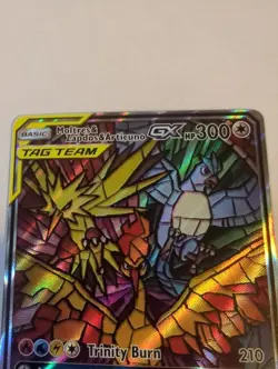 2019 Pokemon Promo - Moltres & Zapdos & Articuno GX SM210 (Not Perfect) - Image 2