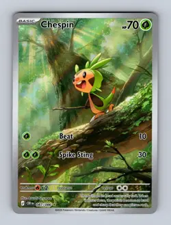 Chespin 087/086 Holo Illustration Rare Chaos Rising Pokemon Near Mint - Image 1