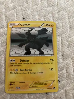 2011 ZEKROM 47/114 Holo Rare Pokemon TCG Black and White Base Set NM - Image 1
