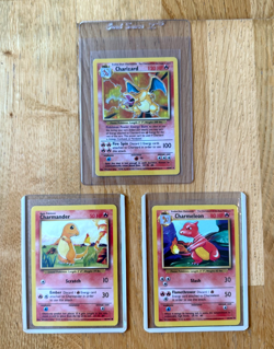 1999 Pokemon Base Set Charizard Holo 4/102 Vintage WOTC Evolution Line LP - Image 1