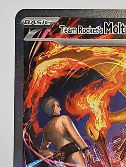 Pokemon TCG Team Rockets Moltres EX Card 229/182 English Stamped NM - Image 2