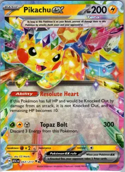 Pikachu ex 057/217 Double Rare Ascended Heroes Pokemon Holo Near Mint - Image 1