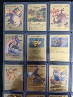 Lot Of 26 Pokemon Gold Foil Fan Art Cards - Image 2
