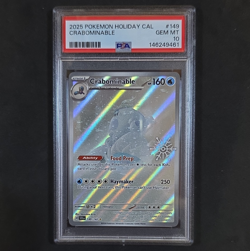 Pokemon TCG Crabominable 149/142 Holiday Calendar Illustration Rare Holo PSA 10 - Image 1