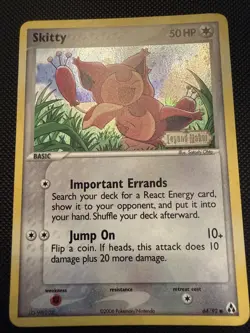 Pokemon TCG Skitty 64/92 Legend Maker Reverse Holo Stamped - Image 1