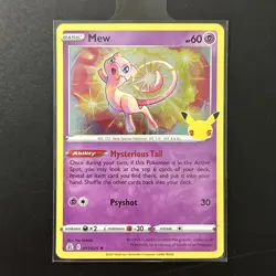 2021 Mew Holo Rare Pokemon TCG Celebrations Card 011/025 Nm/lp - Image 1