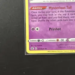 2021 Mew Holo Rare Pokemon TCG Celebrations Card 011/025 Nm/lp - Image 5