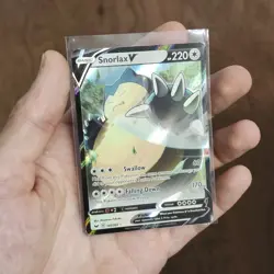 Snorlax V Sword & Shield Base Set 141/202 Holo Ultra Rare Pokemon TCG NM - Image 1