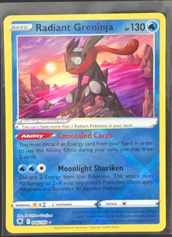 Radiant Greninja 046/189 Astral Radiance Holo Rare Pokemon 2022 - Image 1