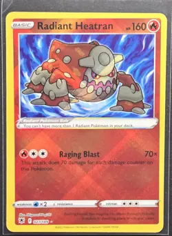 Radiant Heatran 027/189 Astral Radiance Holo Rare Pokemon 2022 - Image 1
