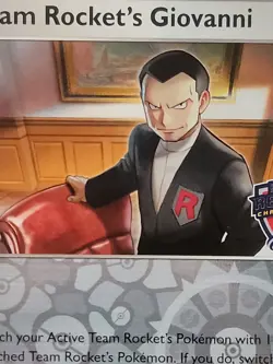 Team Rocket's Giovanni Regional Championship Promo 174/182 Rev Holo NM Pokemon - Image 3
