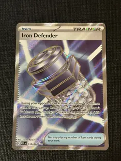 Iron Defender - Pokemon - Ultra Rare - 110/084 - ME05: PITCH BLACK - Near Mint - Image 1