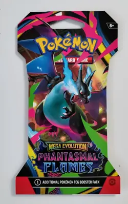 2025 Pokemon Mega Evolution Phantasmal Flames Booster Pack Featuring Charizard - Image 1