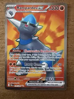 Pokemon Rampardos EX 100/084 Pitch Black English Full Art Ultra Rare NM - Image 1