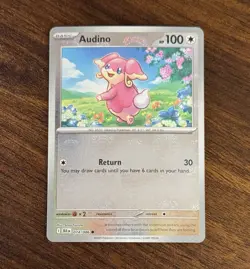Pokemon TCG Audino 074/086 SV: Black Bolt Holo Master Ball Pattern ENG - Image 1