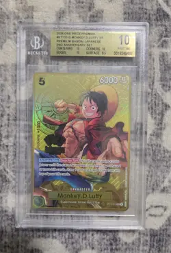 2025 One Piece Monkey D. Luffy Premium 2nd Anniversary #ST13-015 BGS 10 Pristine - Image 1