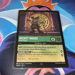 FOIL Disney Lorcana - Mickey Mouse Artful Rogue - 88/204 - Super Rare FOIL - Image 1