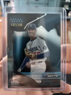2026 Topps Chrome Black MOOKIE BETTS /150 Blue Dodgers Refractor Baseball Card - Image 1