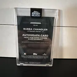 2026 Topps Chrome Black Bubba Chandler PIT Pirates CBA-BC Blue /150 Rookie Auto - Image 2