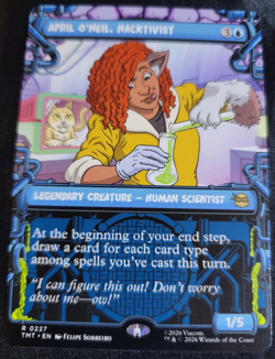 April O'Neil, Hacktivist # 227 - Borderless - TMNT - MTG Game Cards - Image 1