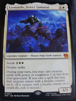 Leonardo, Sewer Samurai # 17 - TMNT - TMT - MTG Magic The Gathering Cards - Image 1