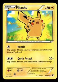 Pikachu 42/146 Common XY Pokemon Card - Image 2