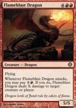 Flameblast Dragon -Foil Light Play MTG Shards of Alara - Image 1