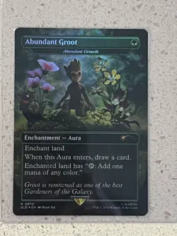 MTG English Abundant Groot - Abundant Growth (Rainbow Foil) NM Foil Secret Lair - Image 1