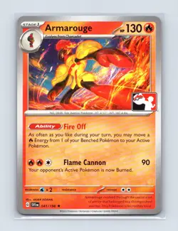 Armarouge 041/198 Rare Prize Pack Series Cards Pokemon Lightly Played - Image 1