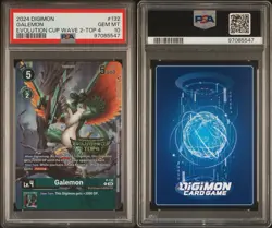 Digimon Card Game - Galemon - P-132 ENG Evolution Cup Top 4 PSA 10 POP 1 - Image 3