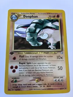 Pokemon Card - Donphan Neo Genesis 21/111 1st Edition Rare MP - Image 1