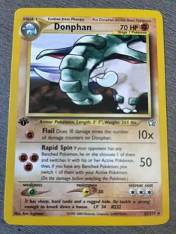Pokemon Card - Donphan Neo Genesis 21/111 1st Edition Rare MP - Image 5