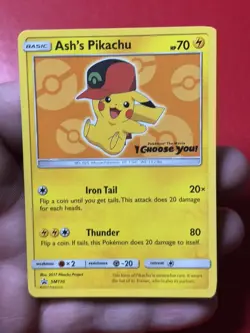 Ash’s Pikachu SM110 Promo 2017 I Choose You Movie NM- Excellent Pokemon Card - Image 2