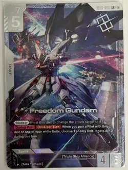 FREEDOM GUNDAM Gundam Card Game GD01-065 Newtype Challenge Champion English - Image 1